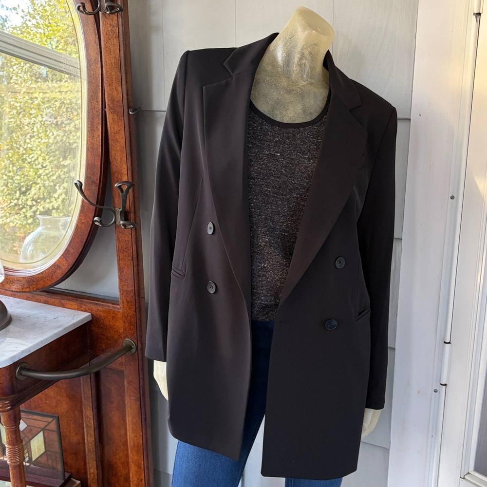 H&M Oversized Blazer Black Double-Breasted Blazer